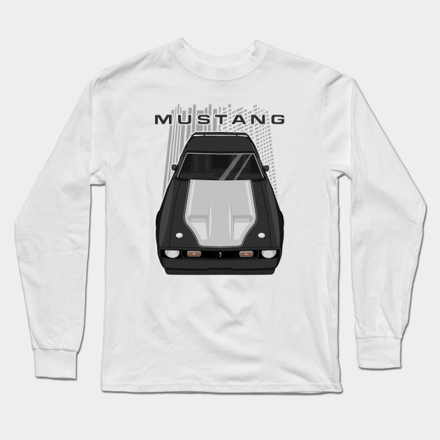 Mustang Mach 1 1971 to 1972 - Black Long Sleeve T-Shirt by V8social